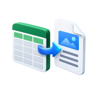 Ilustrasi Excel ke PDF